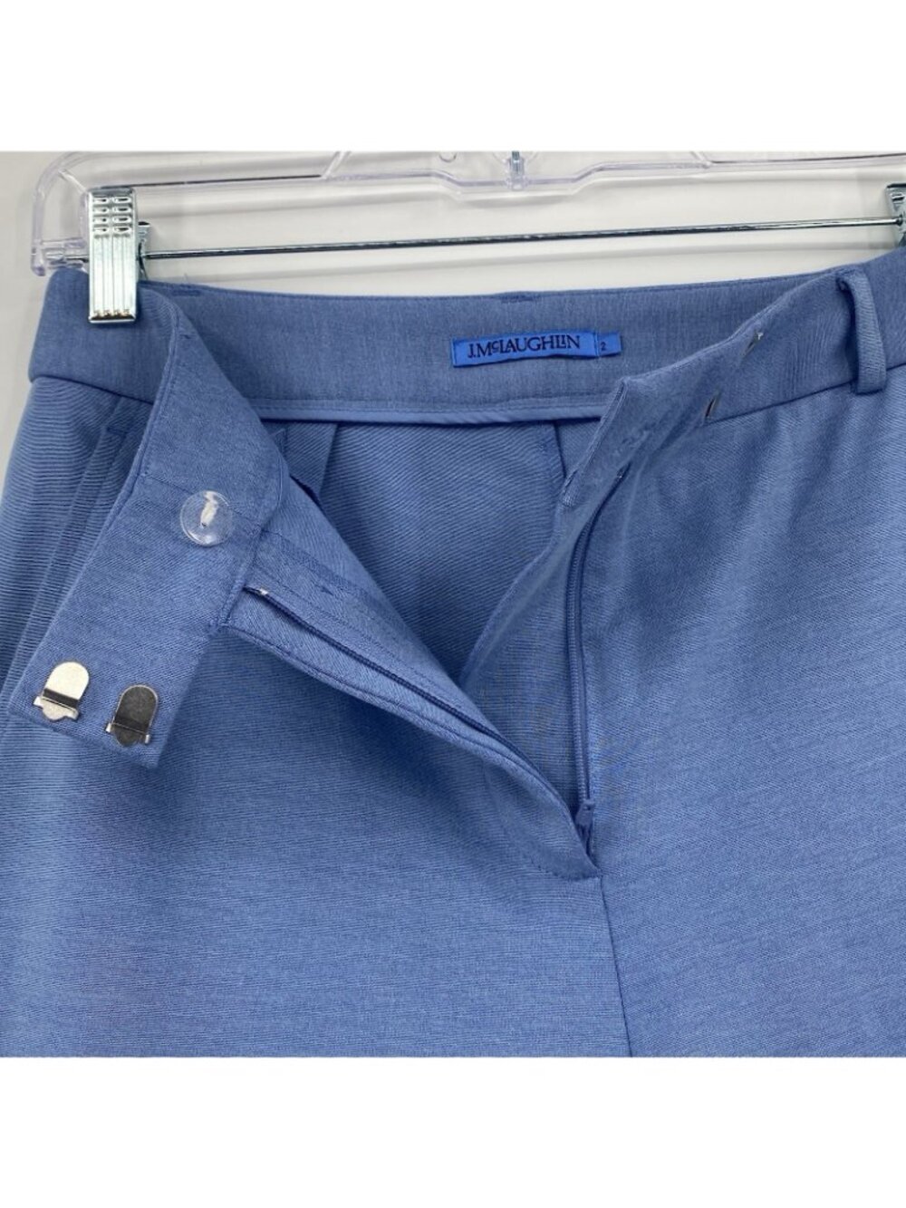J McLaughlin Womens Size 2 Blue Brock Straight Leg Pant Rayon Nylon Career - Picture 11 of 13